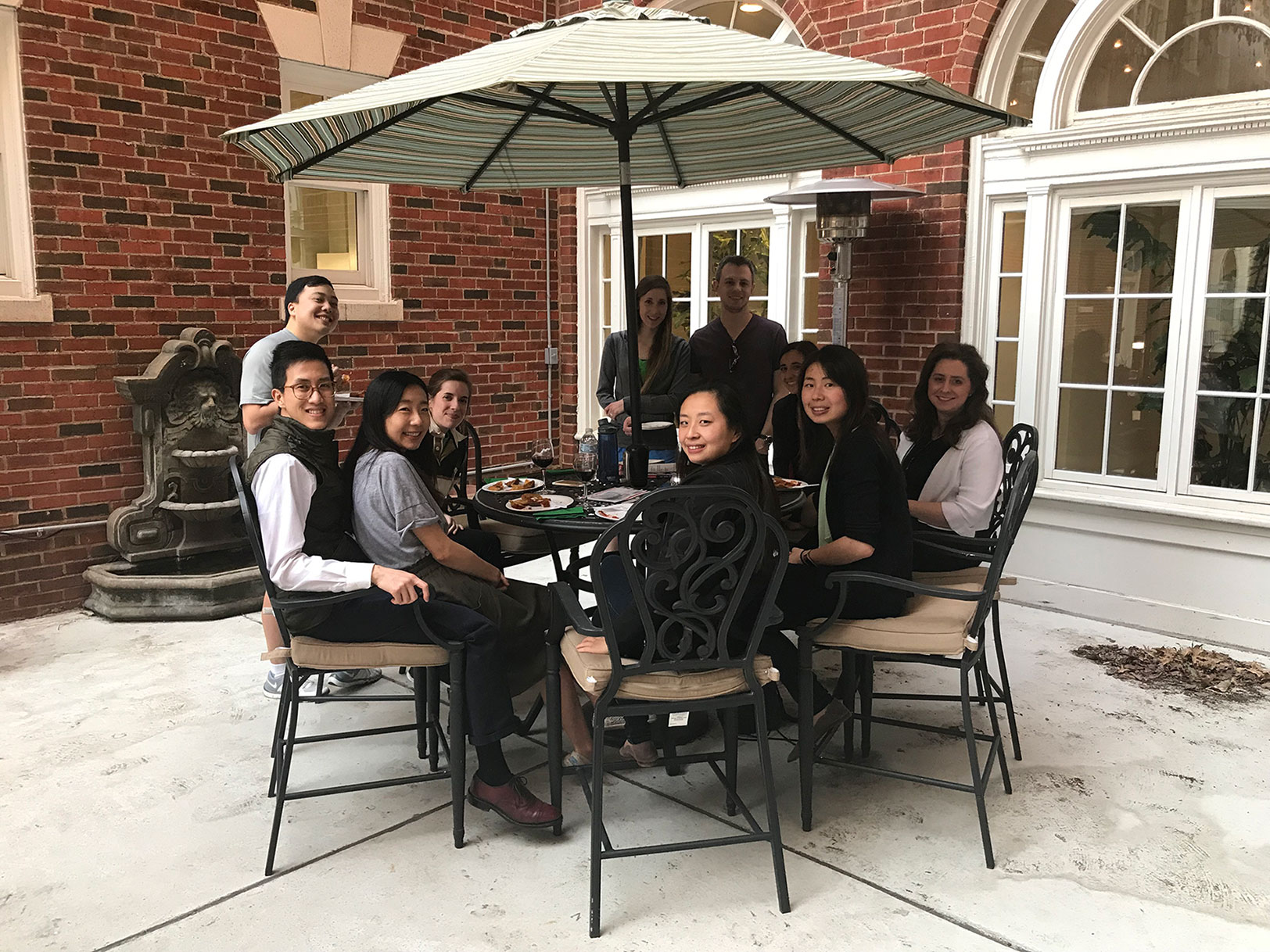 The Residences at Forest Park Hotel residents celebrate St. Patrick's Day in their loft apartment community.